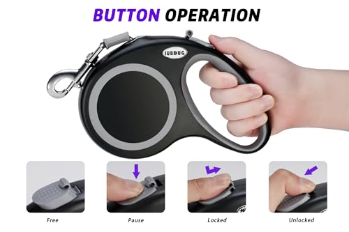 Retractable Dog Leash, 26 Feet Dog Leash for Small to Large Dogs up to 110lbs,Heavy Duty Design with Anti-Slip Handle, One-Handed Quick-Lock Braking System.
