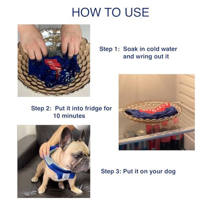 iChoue French Bulldog Summer Cooling Shirt for Dogs UV Sun Protection Vest Sleeveless Stretchy Tank Top English Pug Yellow Black - Large - color: Cooling Shirts Yellow Black, size: Large ( 25 - 35 lbs )