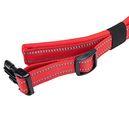 EXCELLENT ELITE SPANKER Reflective Dog Collar Classic Soft Padded Breathable Nylon Adjustable Pet Collar with Quick Release Buckle for Boy Girl Male Female Small Medium Large Dogs Training(Red-S) - color: Red, size: S