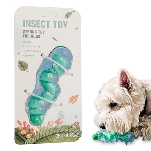 Small Breed Dog Chew Toys for Teething - Natural Rubber & Durable Nylon Toy for Puppies 0-12 Months, Interactive Gift for Small Dogs Under 30 lbs, Safe Teeth Cleaner & Anxiety Soother