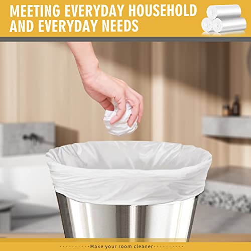 105 Count Small Trash Bags, 4 Gallon Garbage Can Liners | Leak-Proof & Strong, Unscented Wastebasket Clear Plastic Trash Bags for Bathroom, Bedroom, Cleaning Supplies (15 Liter) - size: 1 Count (Pack of 105), style: 4 Gallon