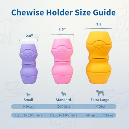 PetClan Chewise Bully Stick Holder, Improved Bully Sticks Holder, Ultimate Secure Heavy Duty, BPA-Free Safety Device to Prevent Choking, Fits Various Bully Sticks and Dog Sizes - color: Purple, size: Extra Large