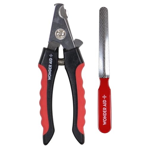 Professional Dog Nail Clippers with Safety Guard Pet Grooming Trimmer with Stainless Steel Blades for Safe & Easy Nail Care Ideal for Small, Medium & Large