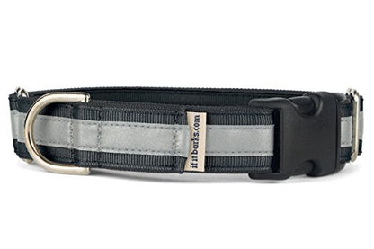 If It Barks 1" Reflective Martingale Collar with Quick Snap Buckle for Dogs, Adjustable, Made in USA,Medium, Black - color: Black, size: Medium w/Buckle