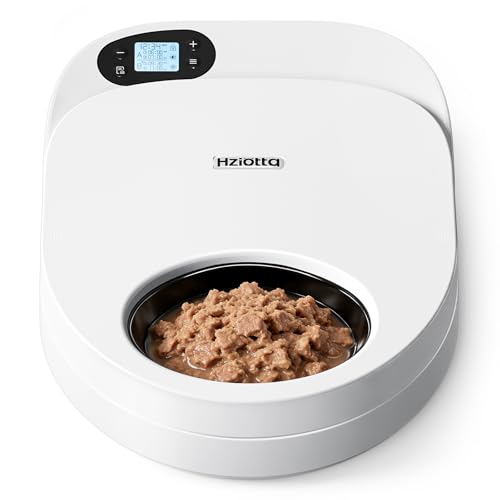 Semiconductor Cooling Refrigerated Automatic Cat Feeder Wet Food | No Ice Packs 48H Fresh Keeping, Removable Dual-Section Tray, Meal Timer for Portion Control, Work Schedules & Weekend Travel