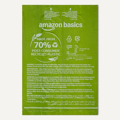 Amazon Basics Dog Poop Bags, 70% Recycled Material, Leak-Proof with Generous Length, 13 x 9 Inch, 900-Pack (60 Rolls), for Walks and Public Spaces - size: 1 Count (Pack of 900)