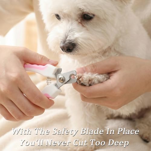 4 PCS Cat Dog Nail Clippers Trimmers Set, Professional Cats Dogs Pet Claw Clipper Sharpener and Hair Grooming Scissors Comb Tools for Small, Medium and Large Breeds, Cats, Rabbits, Guinea Pigs