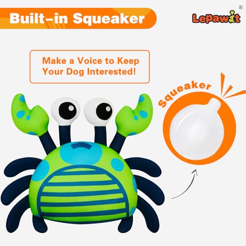 Squeaky Dog Toys, Floating Dog Toys for Indoor or Outward Play, Crab Interactive Dog Gifts for Small and Medium Dogs - style: F-Crab
