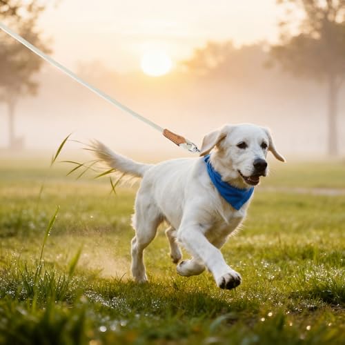 Mile High Life Dog Leash, Rope Leash with Genuine Leather Connection and Heavy Duty Metal Clasp, Great for Small Medium Large Dogs(Cream White,48 Inch) - color: Rope Handle-Cream White, size: 48 Inch-1/2"