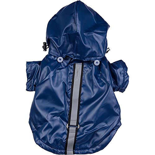 Pet Life All Weather Casual Windbreaker: Dark Blue, Medium