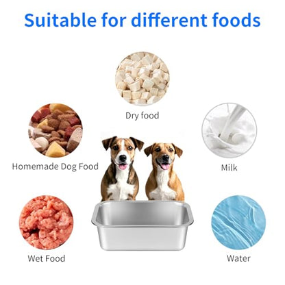 Ohtomber Stainless Steel Dog Bowl - 2.65 Gallons Metal Large Pet Dog Water & Food Bowl, Outdoor Feeder Water Trough Dish Plate for Cat, Big, Extra Large Breed - size: 2.65 gallons