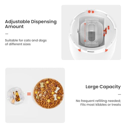 Potaroma Dog Puzzle Feeder Toy, Interactive IQ Training, Electronic Treat Dispenser, Automatic Rechargeable with Remote for Food Dispensing, All Breeds, 280ml Capacity - size: 280ml Pet Puzzle