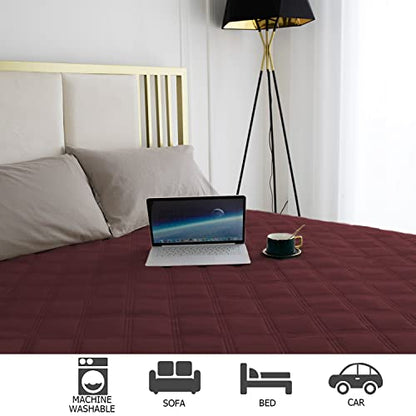 Ameritex Waterproof Dog Bed Cover Pet Blanket with Anti-Slip Back for Furniture Bed Couch Sofa - color: Burgundy, size: 30x60 Inch (Pack of 1)