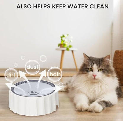 Dog Small Animals Water Bowl No Spill 70oz/2L Large Capacity Dispenser Non Slip No Splash Small Animals Bowl Pet Slow Feeder No Drip Dog Water Bowl on Vehicle for Dogs and Cats - Grey - color: Grey