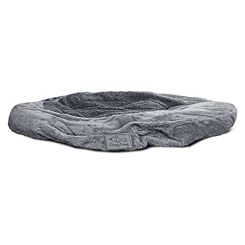Floppy Dawg Round Bolster Dog Bed Replacement Cover. Fits Best Friends, MixJoy, Focuspet, and PuppBudd, Raised Rim, Pillow Side Models. Machine Washable, Fitted Slip-On. Medium up to 30W.
