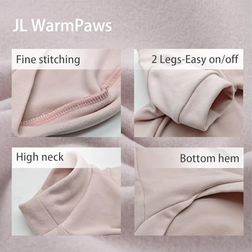 Sphynx Cat Clothes Fleece Cats&Small Dogs Pullover Sweater | Soft warm fleece, covers belly. Stretchy, easy on. Washes well. For small dogs & cats: daily walks, naps, AC rooms. - color: LPink, size: Large