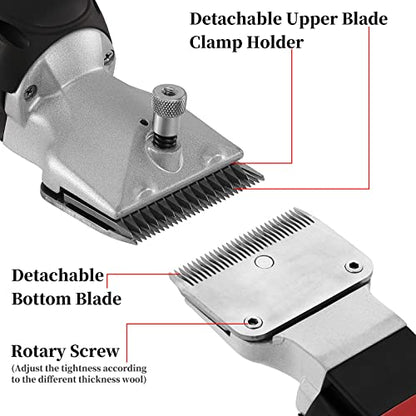 DUCKBOY Cordless Horse Clipper, Rechargeable Battery Powered Animals Shears Grooming Tools for Shaving Fur Wool Tool, Large Livestocks, Llamas, Cattle, Alpacas, Thick Coat Animals Trimmer - size: Cordless 250 W