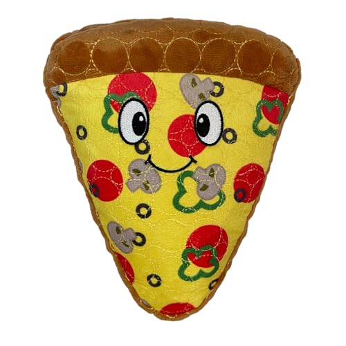 Bite Force -Durable & Strong Dog Toy Pizza Slice with Squeaker, Kevlar-Reinforced for Aggressive Chewers for Small Medium Large Dogs - Yellow. - color: Regular - Slice