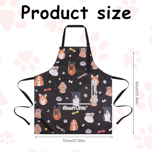Dog Grooming Waterproof Apron with 2 Pockets, Cute Animals Puppy Dog Pets Apron - style: Various Pet Dogs