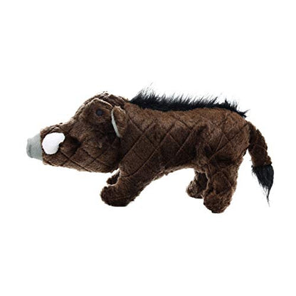 MIGHTY Tuffy 2 Pack Warthog Dog Toys | Ultra Durable Plush Toy with Multiple Layers & Reinforced Seams , Washable and Floats , Mighty® Construction - color: 2PK Brown Warthog