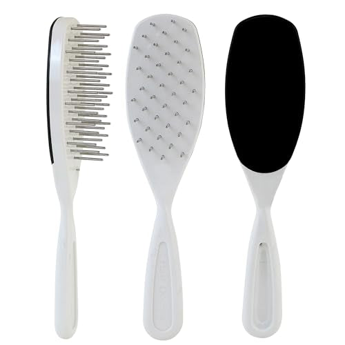 Pet Brush with Rotating Stainless Steel Teeth for Pain-Free Brushing and Cleaning