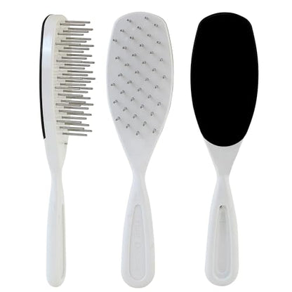 Pet Brush with Rotating Stainless Steel Teeth for Pain-Free Brushing and Cleaning