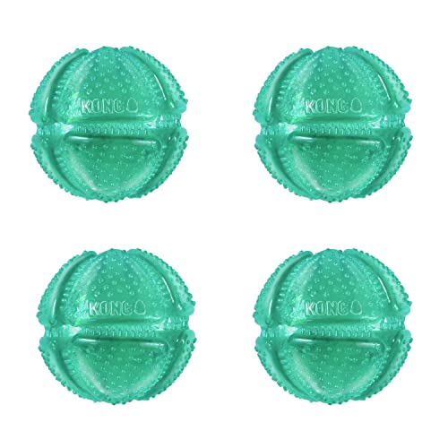 KONG Squeezz Dental Ball - Dog Toy for Cleaning Teeth - Flexible Chew Toy for Gentle & Mild Chewers - for Medium/Large Dogs - style: Ball