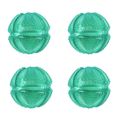 KONG Squeezz Dental Ball - Dog Toy for Cleaning Teeth - Flexible Chew Toy for Gentle & Mild Chewers - for Medium/Large Dogs - style: Ball