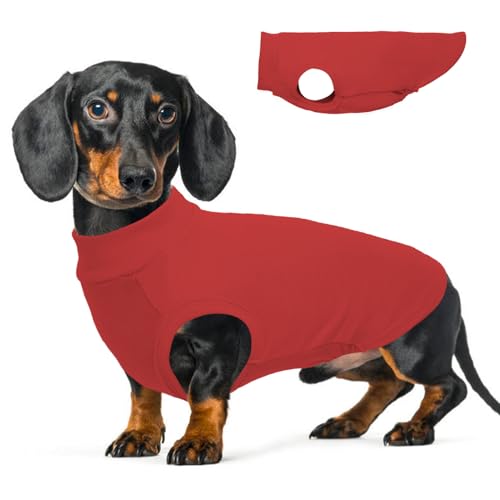 Dog Fleece Vest -Red,XL - Pullover Lightweight Sweater | Warm and Stretchable Medium Dogs Sweatshirt,Winter Soft Jacket for Holiday Clothing,Schnauzer - color: Red, size: X-Large