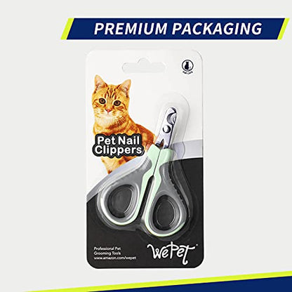 WePet Pet Nail Clippers U07.1, Professional Claw Trimmer, Bended Scissor Special for Cats, Kittens, Dogs, Puppies, Small Animals, Grey/Tea Green - color: #09 Grey/Tea Green