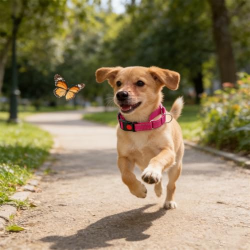 Martingale Dog Collar,Buckle Reflective Dog Choke Collar Escape Proof No Pull Cinch Dog Training Collars Adjustable for Small Medium Breed Pet Dogs,Red M - color: Red, size: M(Neck 13.5-16")