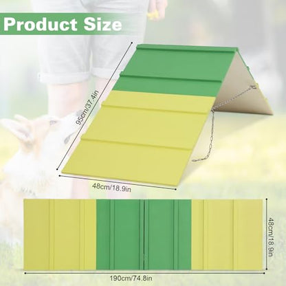 Dogs Agility A-Frame 74.8 x 18.9 Inch Dog Agility Equipment A-Frame Agility Training Equipment Dog Non-Slip Agility Course Equipment for Dogs Jumping Outdoor Dog Pet Ramp Climbing Playground - style: A-Frame
