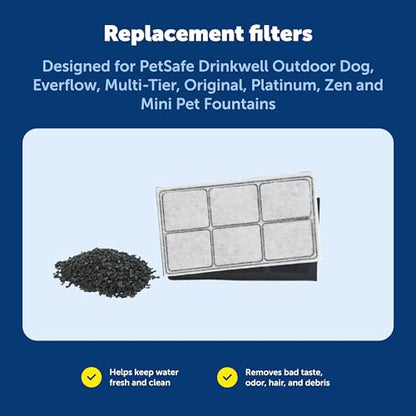 PetSafe Drinkwell Replacement Carbon Filter, Dog and Cat Water Fountain Filters, pack of 3 - size: 3 Filters