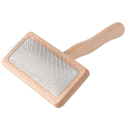 Premium Pet Grooming Accessory - Extra Long Pin Flat Slicker Brush, Comfortable Handle for Tangle-Free Brushing | Effective Detanglerr for Dogs, Cats, Rabbits, Long Short Hair, Maintenance, Home