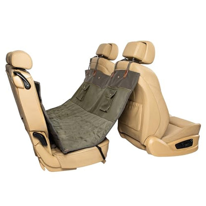 PetSafe Happy Ride Quilted Hammock Seat Cover - Long-Lasting Waterproof Backseat Protection - Keeps Leather Seats Clean & Protects from Scratches - Prevents Driver Distraction - Green - color: Green, size: Standard, style: Hammock