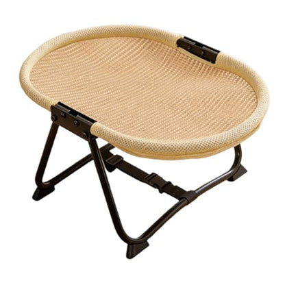Elevated Pet Bed for Dogs & Cats, Foldable Travel Cot with Iron Frame, Portable Outdoor Comfort