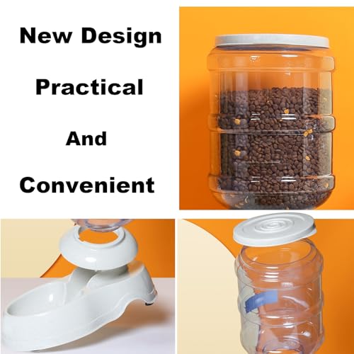 Automatic Dog Feeder and Water Dispenser Set for Large Dogs, 3 Gallon Gravity Dog Cat Food and Water Dispenser Set with Pet Food Bowl,Large Pet Food Water Dispenser Station - size: 3 Gallon Set