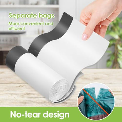 5 Gallon 80 Counts Strong Drawstring Trash Bags Garbage Bags by RayPard, Small Plastic Bags, Trash Can Liners for Home Office Kitchen Bathroom Bedroom, White Waste Basket Liners (White) - style: 80-5 Gallon-White