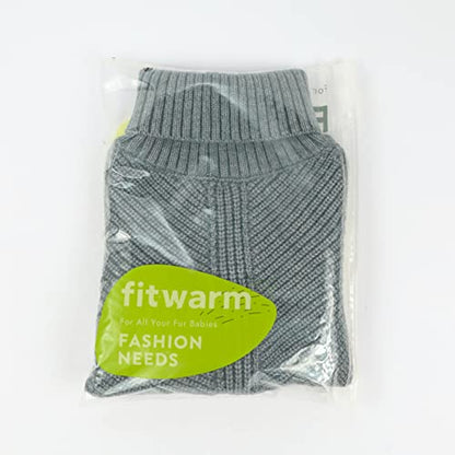 Fitwarm Dog Turtleneck Sweater, Thermal Knitted Pet Coat, Dog Winter Clothes for Small Dogs, Cat Apparel, Heather Grey, XSmall - color: Heather Grey, size: X-Small