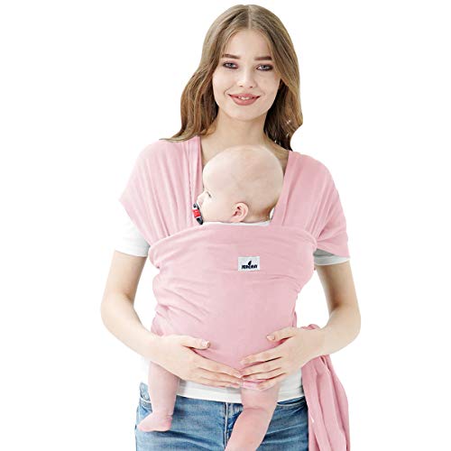 Baby Wraps Carrier, Jeroray Baby Carrier,Hands Free Infant Carrier, Lightweight,Breathable,Softness,Light Pink - color: Light Pink