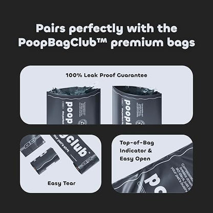 Dog Poop Bag Dispenser - Leash Mounted Durable Holder - Hands Free Essential for Dog Walking and Cleanup