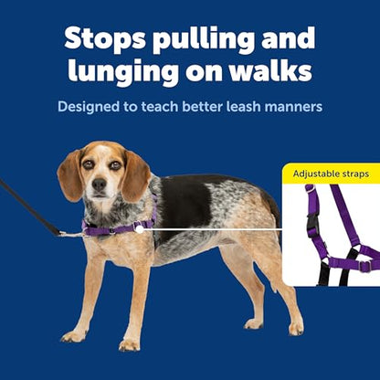 PetSafe Easy Walk No-Pull Dog Harness - Ultimate Harness to Help Stop Pulling - Pull-Free Walks - Take Control & Teach Better Leash Manners - Patented Martingale Loop Design - Deep Purple,Small/Medium - color: Deep Purple/Black, size: Small/Medium