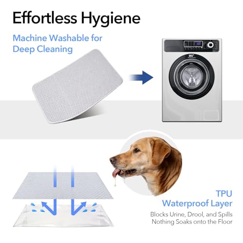 Dog Cooling Mat 60"x40" for Giant Dogs, XL | Q-Max>0.4 Ice-Silk, Waterproof Non-Slip, Machine Washable, Great Danes & Mastiffs, Crate Indoor Outdoor Travel - size: Extra Large 60"x40"