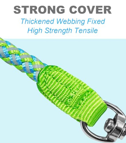 10 Foot Reflective Dog Leash Strong Nylon Rope Braided Heavy Duty for Large Medium Small Dogs Walking Training Leads (Green, 1/2") - color: Green, size: 10ft * 1/2"