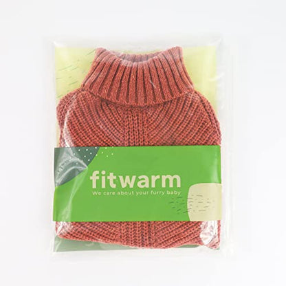 Fitwarm Thermal Knitted Dog Sweater Doggy Winter Coat Pet Clothes Doggie Turtleneck Jacket Puppy Outfits Cat Sweatsuit Red Small - color: Red, size: Small