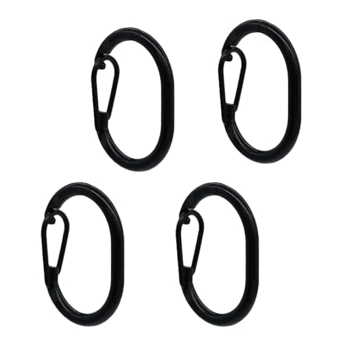 4 Pack Pet Tag Clips, Dog Rings for Pet Collar, ID Tag Quick Clips for Dogs and Cats - color: Black, size: 4 PCS
