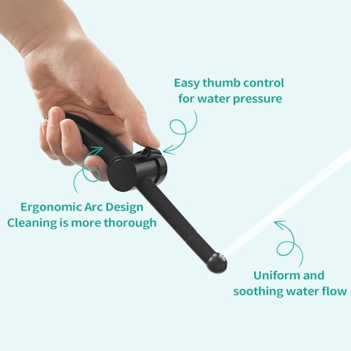 BARROCK Bathroom Hand Held Bidet Sprayer for Toilet Handheld Shattaf Spray Head Attachment Replacement, Adjustable Water Pressure for Feminine, Pets and Baby Diaper Washing, Matte Black - color: Matte Black