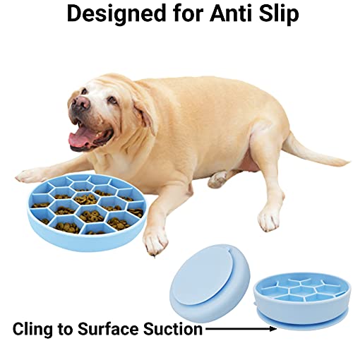 Mr. Peanut's Interactive Slow Feed Dog Bowl, Fun Healthy Bloat Stop Feeder (Medium) - size: Medium