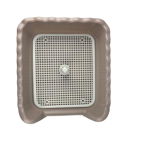 Lutema Indoor/Outdoor Training Dog Potty Tray for Small and Medium Puppies Litter Boxes in (Beige) - color: Beige