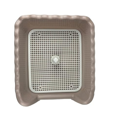 Lutema Indoor/Outdoor Training Dog Potty Tray for Small and Medium Puppies Litter Boxes in (Beige) - color: Beige